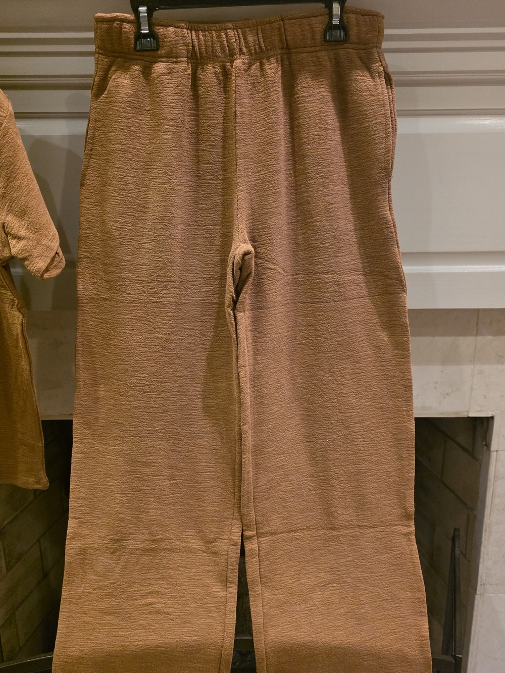 Zenana Outfitters Wide-Leg Slub Set - Camel Brown - Picture 3 of 5